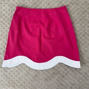 Commense Pink and White Mini Skirt
